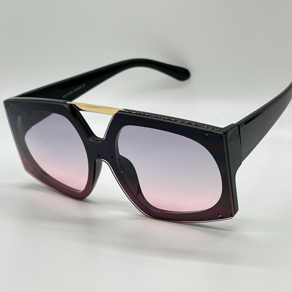 Oversized Square Sunglasses Fashion Gradient Lens Statement Sun Glasses